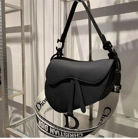 dior saddle bag black on black|authentic dior saddle bag.